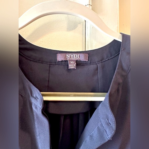 NYDJ navy long sleeve blouse - Picture 3 of 4